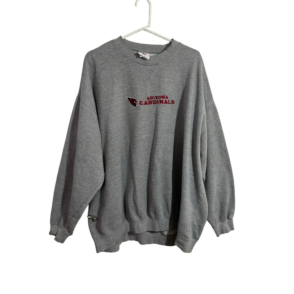 Vintage NFL Arizona Cardinals Sweatshirt Mens 3XL Gray Embroidered Crewneck VF